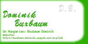 dominik buxbaum business card